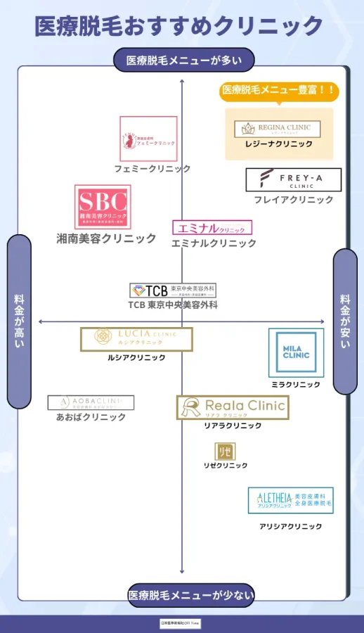 医療脱毛　おすすめ　カオスマップ